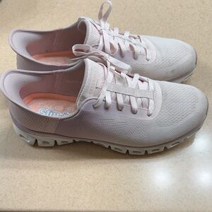 Skechers Light Pink to Lavender Ombré Slip-On Sneakers 8.5
